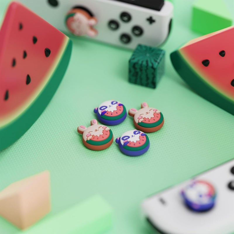 playvital Joystick Caps for Nintendo Switch, Thumbstick for Switch Lite, Analog Cover for OLED Joycon Thumb Grip Caps for Switch & Lite & OLED - Melon Sweeties Duo - Image 4